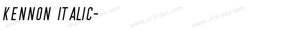 Kennon Italic字体转换